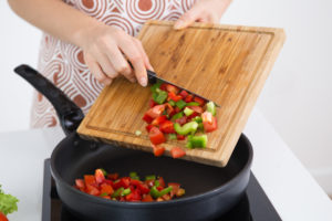 Pochando las verduras